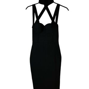 BRAND NEW!!! Black Bodycon Dress with Cutout Straps